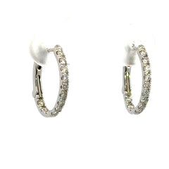 Diamond Huggy Hoop Earrings