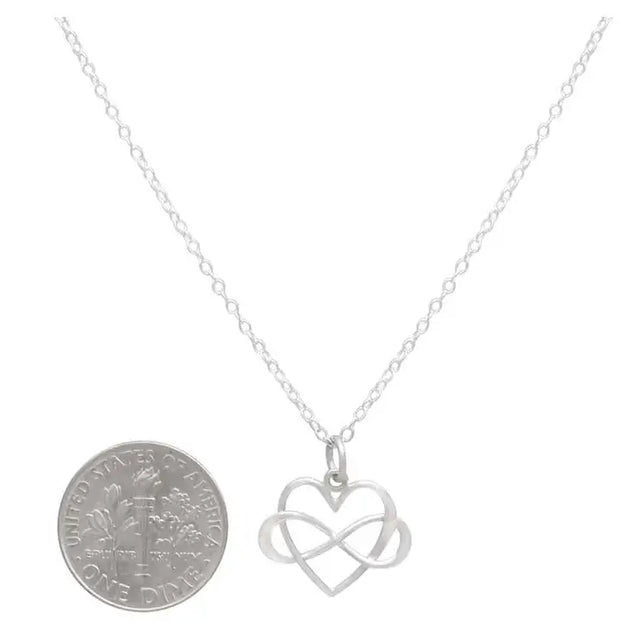 Sterling Silver Infinity Heart Necklace | Carol & Company