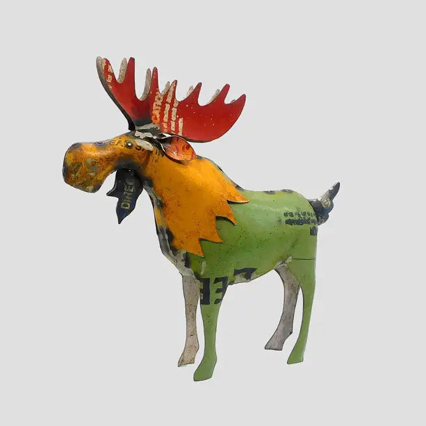 Moose Recycled Metal Animal