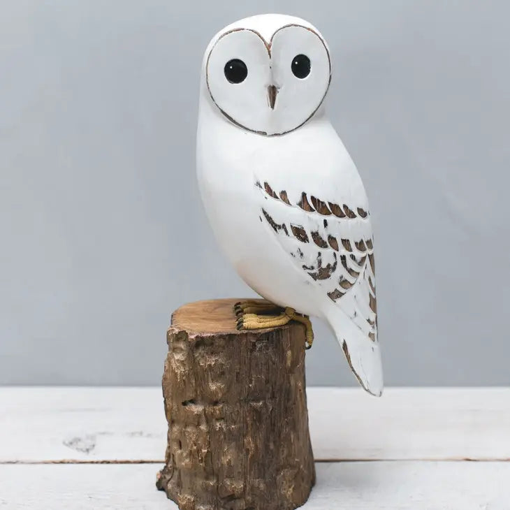 Owl - Barn - 13"H - Hand Carved Ornament