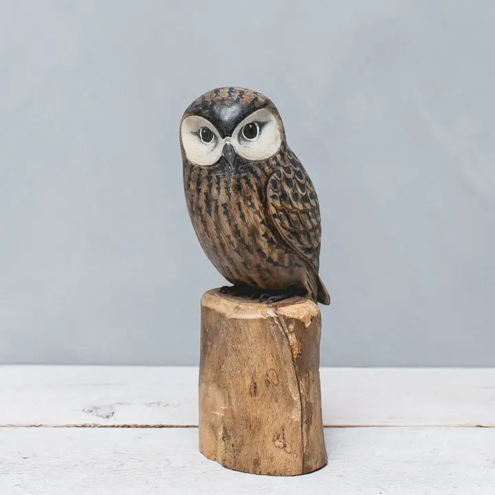 Owl Saw Whet Hand Carved Ornament
