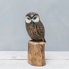 Owl Saw Whet Hand Carved Ornament