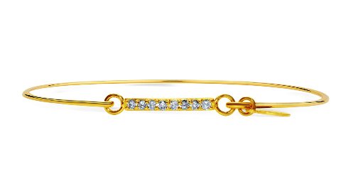 Stia Pave Icon Gold Plated Bar Bracelet