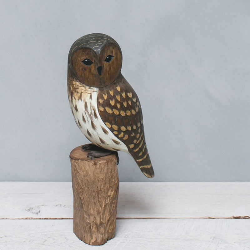 Hand Painted Wood Barred Owl