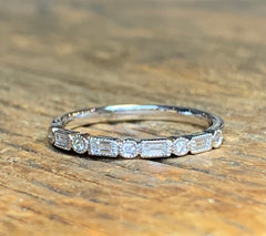 Diamond Baguette and Round Ring