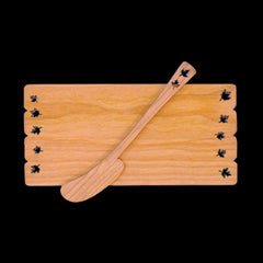 Moonspoon Butter Board with Spreader in Leaf