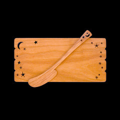 Moonspoon Butter Board with Spreader in Celestial