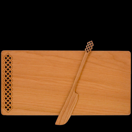 Moonspoon Cheese Board with Spreader in Celtic