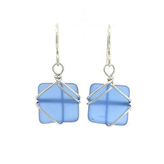 Seaglass Wrapped Earring Collection