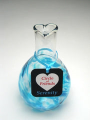 Henrietta Glass circle of friends light blue serenity vase