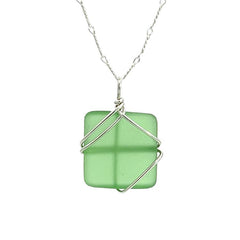 Seaglass Wrapped Necklace Collection