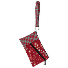 Beetle Wristlet - Floral Red