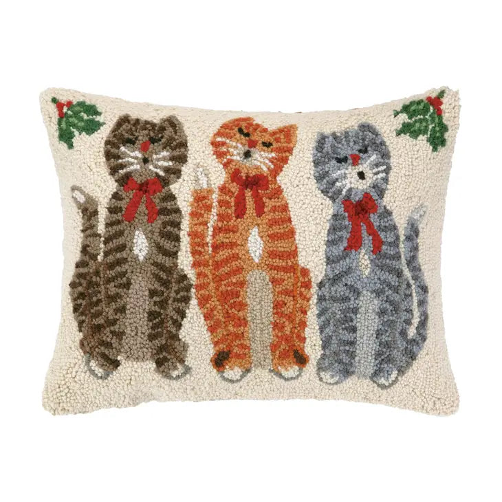 Caroling Cat Trio Hook Pillow