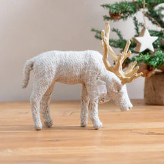 Cotton Glitz Small Grazing Reindeer