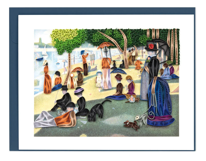 Quilled Artist Series - A Sunday Afternoon on the Island of La Grande Jatte, Seurat Greeting Card