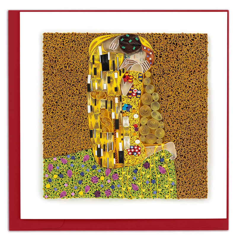 Quilled Artist Series - The Kiss, Klimt Greeting Card