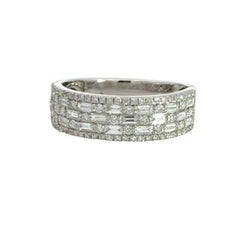 Diamond Wide Contemporary Fashion Ring