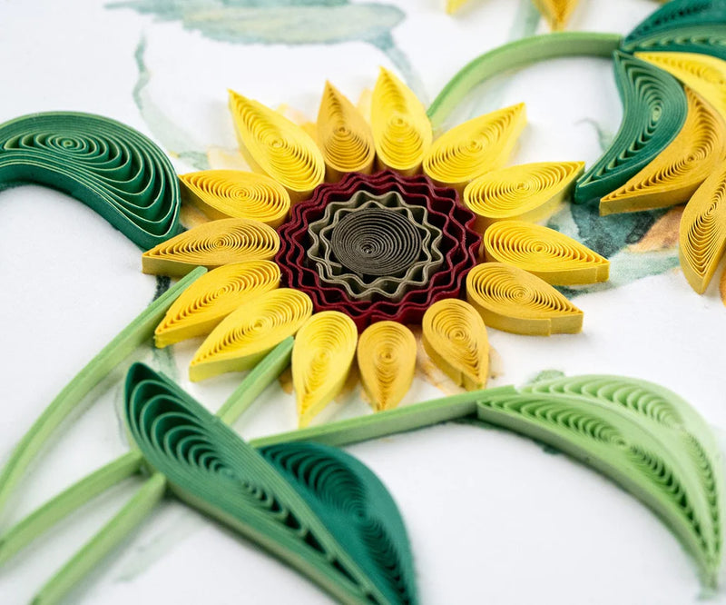 Quilled Wild Sunflowers Greeting Card