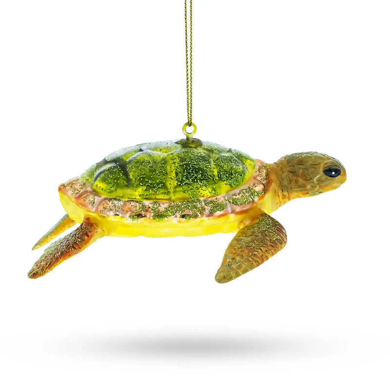 Sea Turtle Glass Ornament