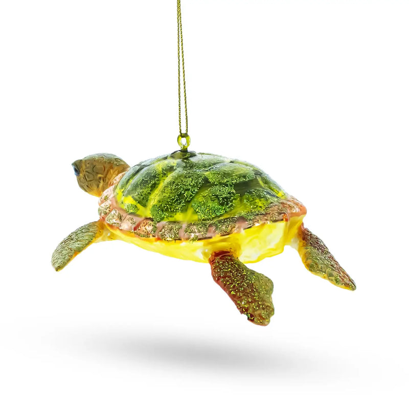 Sea Turtle Glass Ornament