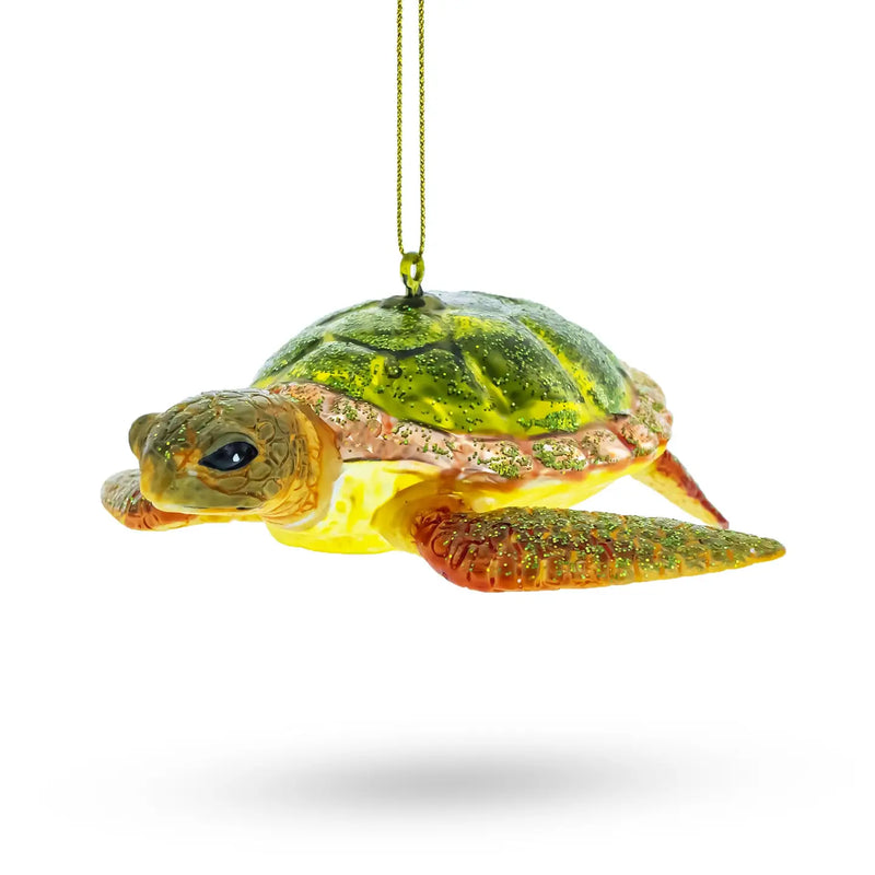 Sea Turtle Glass Ornament