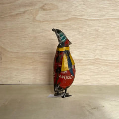 Penguin Large Recycled Metal Animal