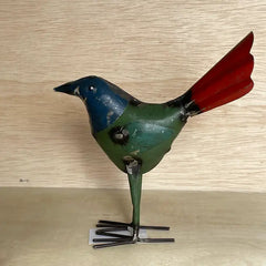 Red Tail Bird Recycled Metal Animal