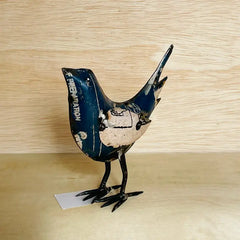 Bird Blue Recycled Metal Animal