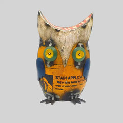 Owl Yellow Recycled Metal Animal