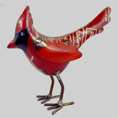 Cardinal Bird Recycled Metal Animal