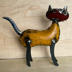 Tiger Cat Recycled Metal Animal