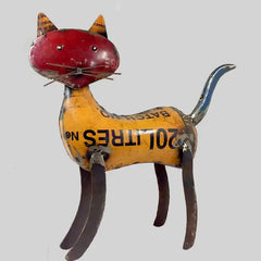Tiger Cat Recycled Metal Animal