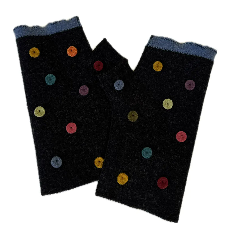 Dotty Fingerless Gloves