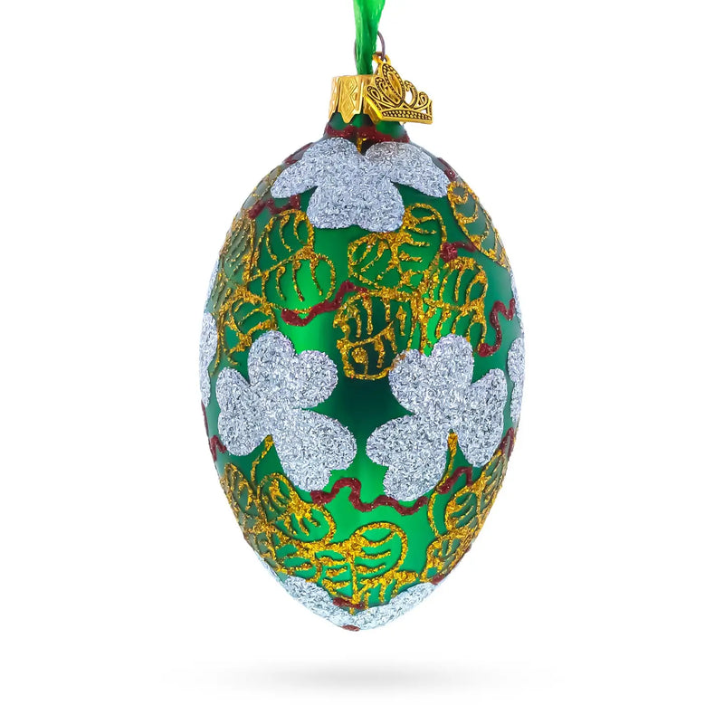1902 Clover Leaf Royal Egg Glass Ornament
