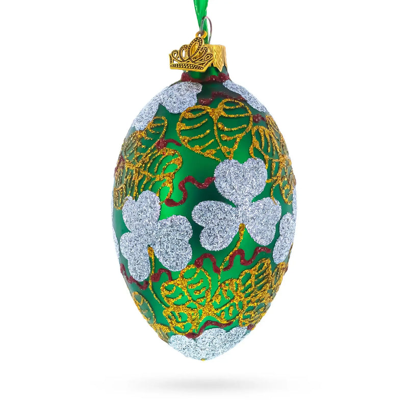 1902 Clover Leaf Royal Egg Glass Ornament