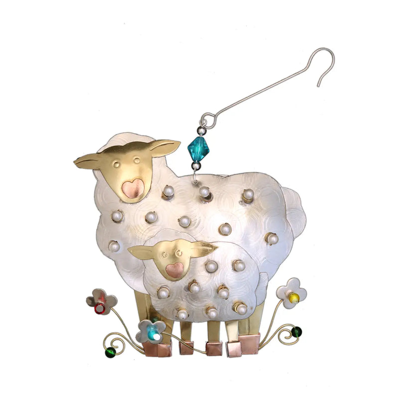 Momma & Baby Sheep Ornament