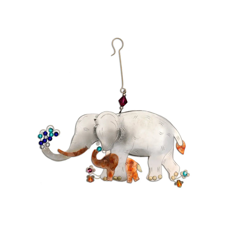 Momma & Baby Elephant Ornament