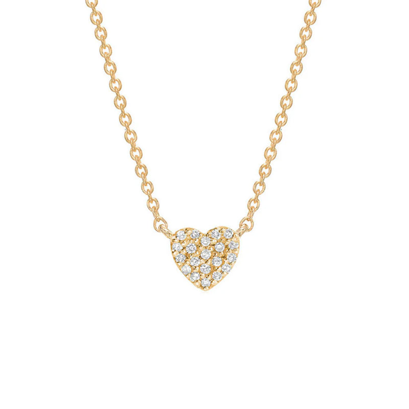 Small Heart Pave Necklace