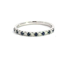 Sapphire and Diamond Alternating Band