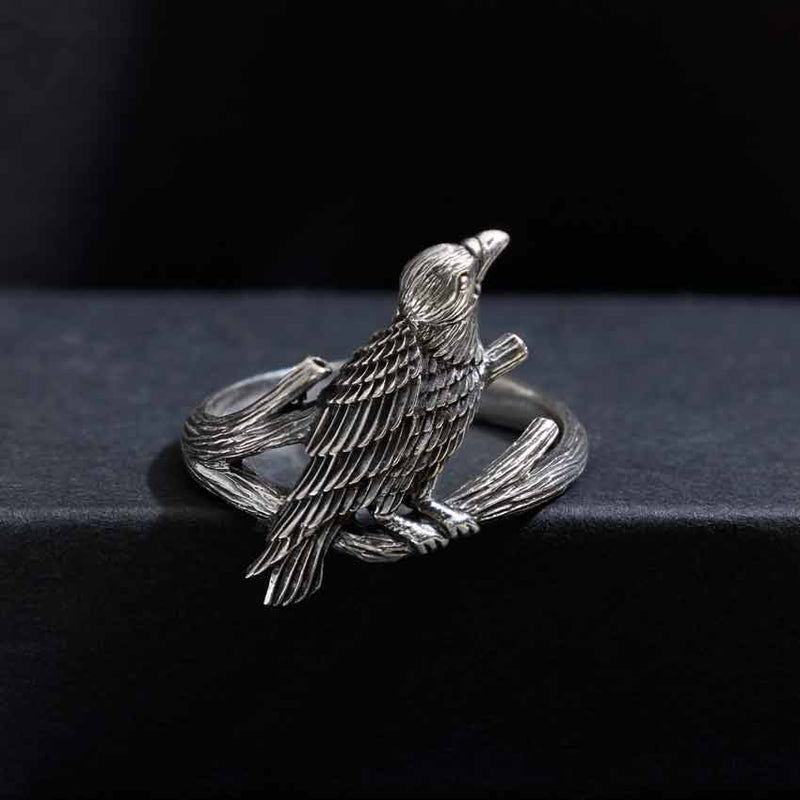 Sterling Silver Raven Ring Carol Company