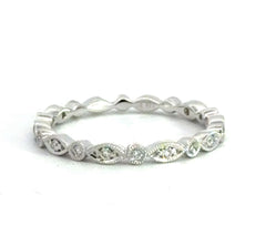 Art Deco Reproduction 3/4 Diamond Band