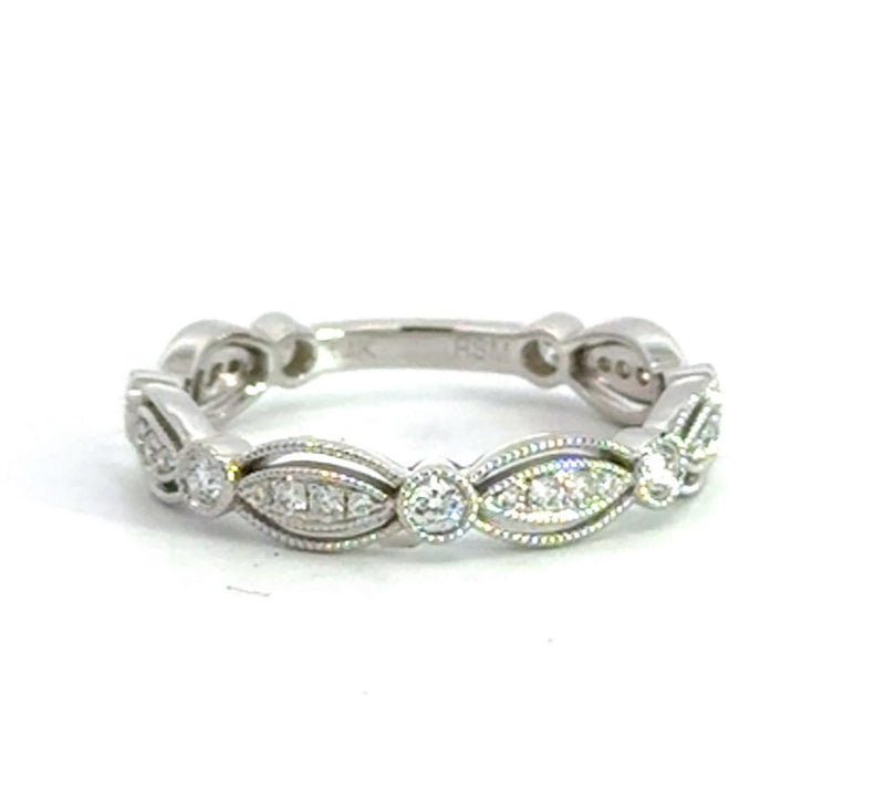 Art Deco Reproduction 3/4 Diamond Band