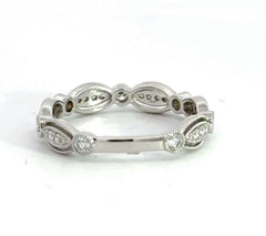 Art Deco Reproduction 3/4 Diamond Band