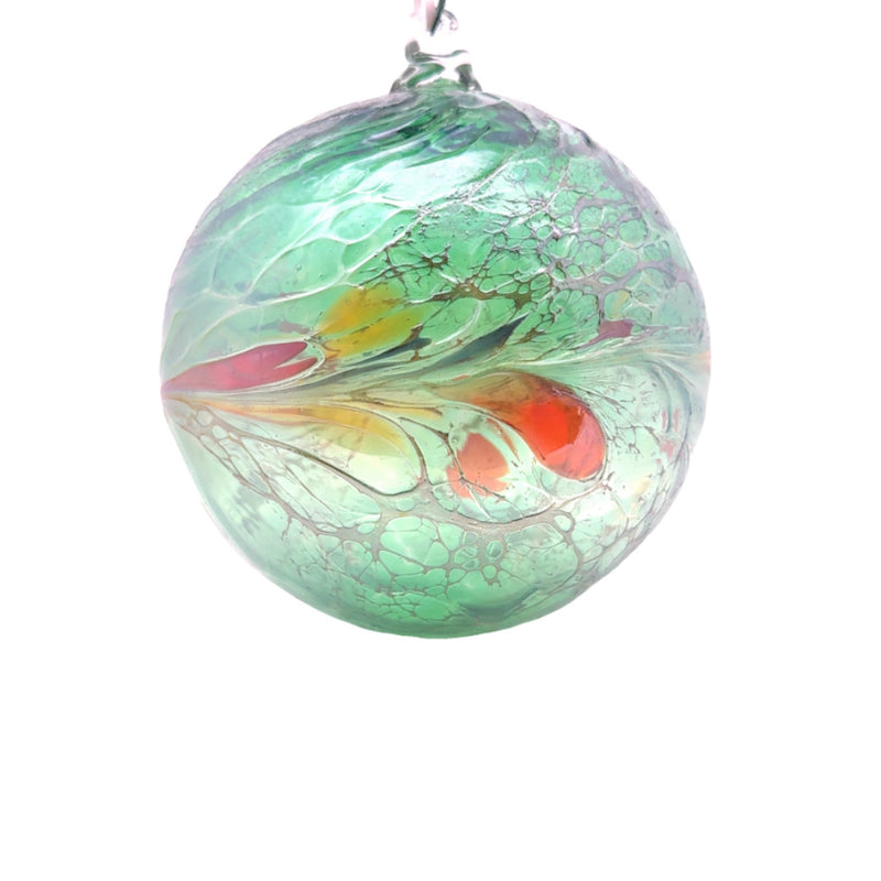 Green Round Glass Ornament