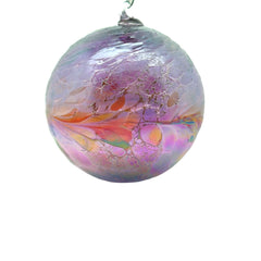 Purple Round Glass Ornament