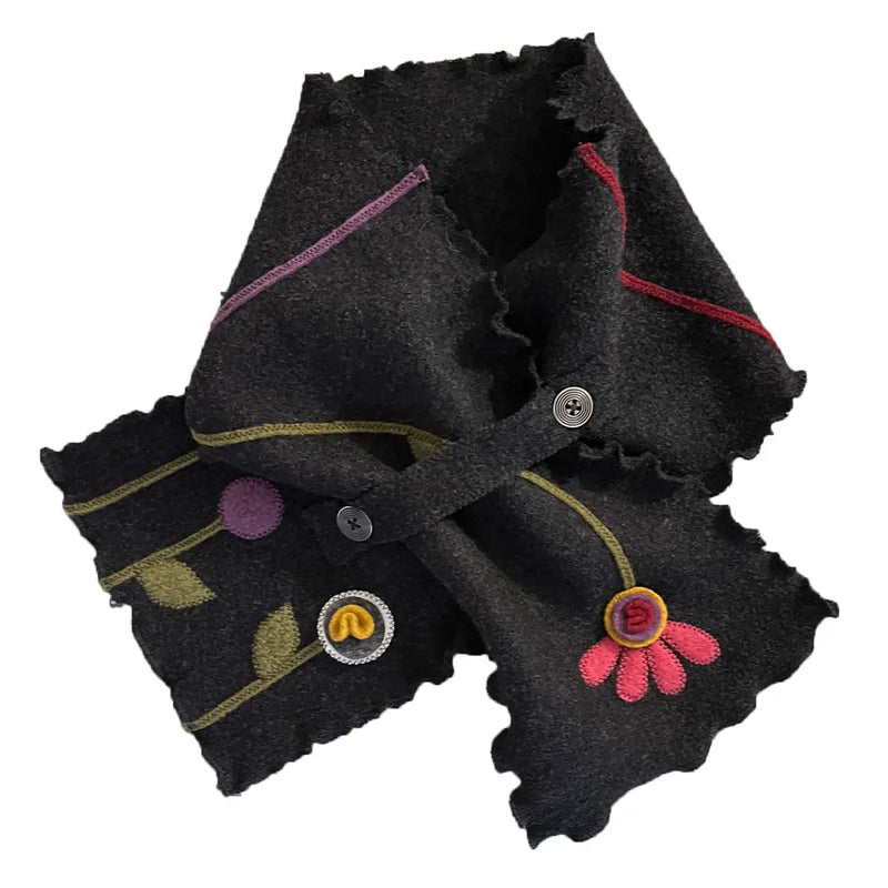 Black Flower Wrap