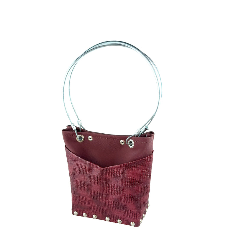 Traveler Small Berry Embossed Tote