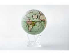 Antique Terrestrial Green Globe 4.5