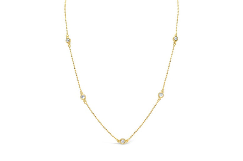 Stia Diamonds By the Inch Necklace in Gold Plated 