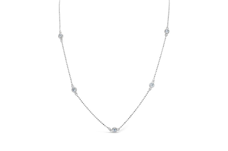 Stia Diamonds By the Inch Necklace in Sterling Silver